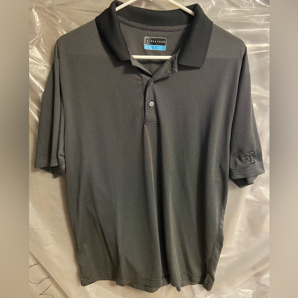 PGA Tour Men's Dark Gray Polo Shirt